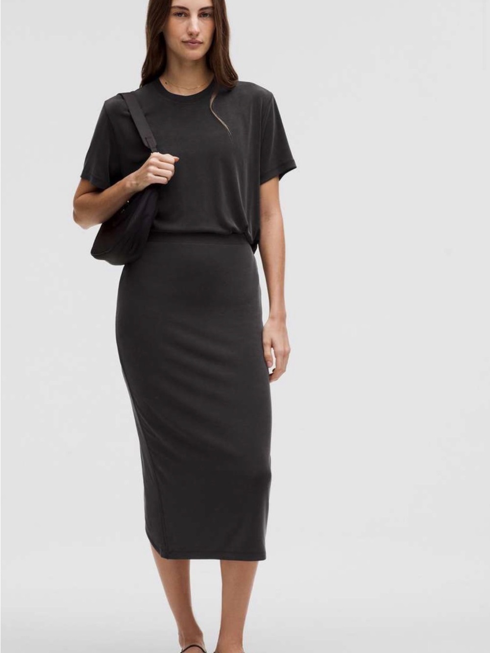 Lululemon Drapey Softstreme Column Midi Skirt
Black